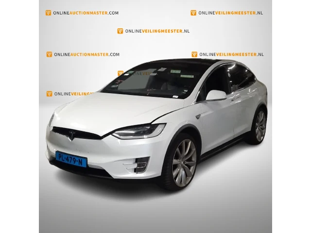 Personenauto tesla, model x 90d, wit, bouwjaar 2017 - afbeelding 1 van  50