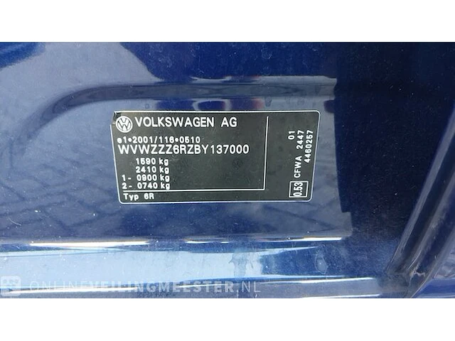 Personenauto volkswagen, polo - 1.2 tdi bluemotion comfortline, blauw, bouwjaar 2011 - afbeelding 43 van  48