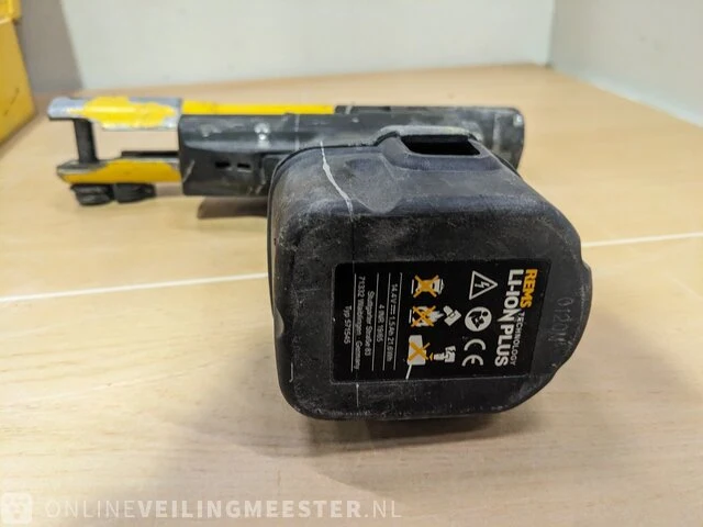 Perstang rems, mini-press accu 14.4v | 5 persbekken, 2 accus, geel - afbeelding 12 van  15