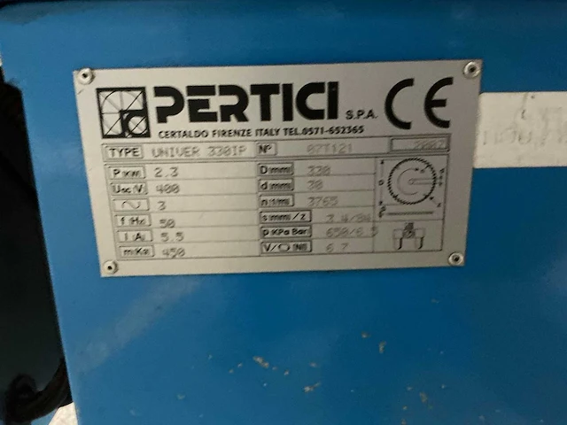 Pertici - 2007 - univer 330ip - afkortcirkelzaagmachine - afbeelding 10 van  14