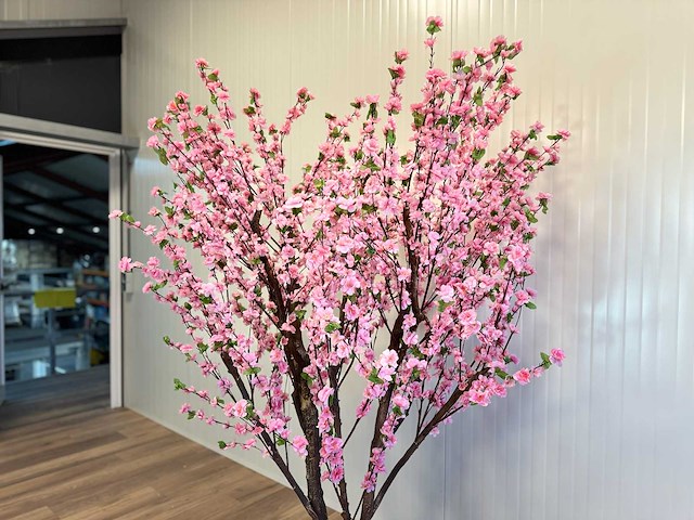 Perzik bloesem kunstboom - afbeelding 12 van  18