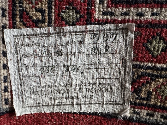 Perzisch tapijt 336x246 handgemaakt in india - afbeelding 6 van  6