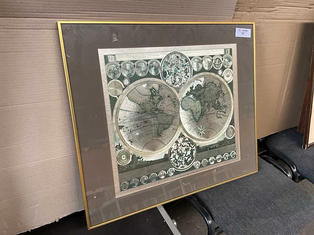 Peter schenk the elder wereldkaart - afbeelding 1 van  6
