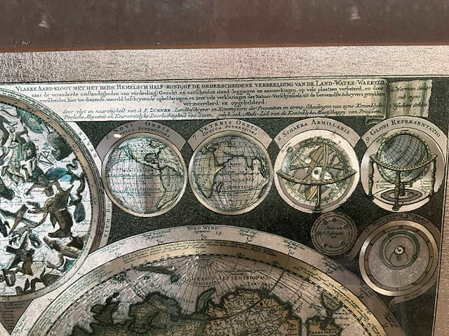 Peter schenk the elder wereldkaart - afbeelding 3 van  6