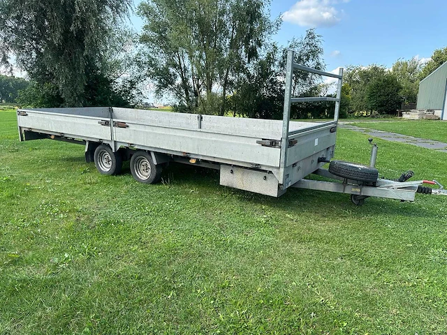 Peters - 500x200cm - aanhangwagen dubbelas v.v koprek en klapbare zijstukken - afbeelding 2 van  9