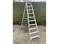 Petry tio 210 dubbele industrietrapladder - 10 treden - afbeelding 3 van  6
