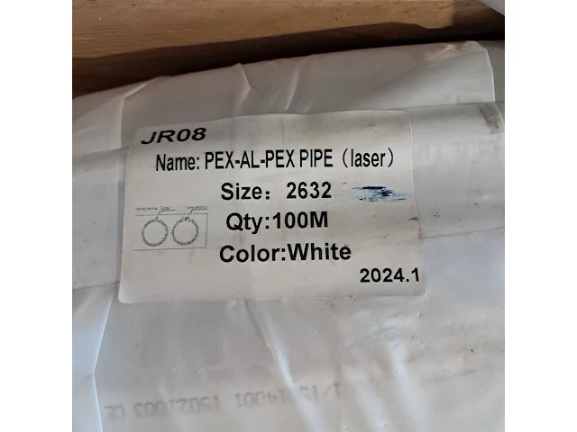 Pex buis 32mm rol van 100m, ifan, wit, 2023 - afbeelding 3 van  3