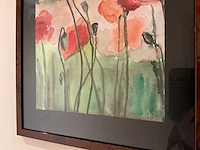 Ph - papavers in naturalis - aquarel - afbeelding 2 van  4