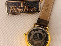 Philip persio - 24kt gp dameshorloge - nos juweliersvoorraad - afbeelding 5 van  6
