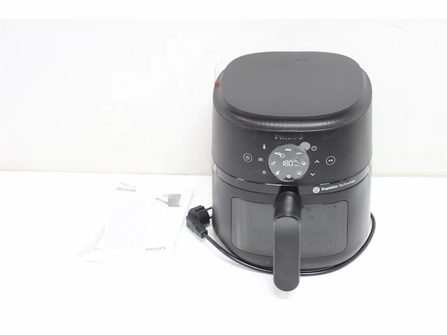 Philips 2000 series airfryer - na210/00 - kijkvenster - rapidair - 3.2l - tot 3 personen - zwart - afbeelding 4 van  5