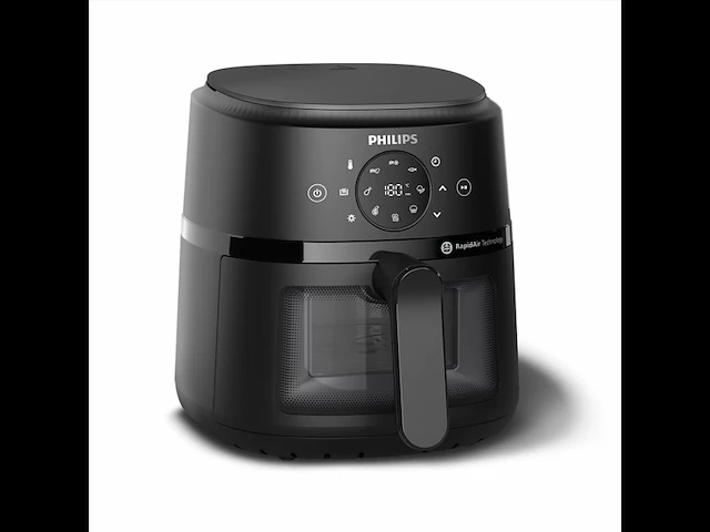 Philips 2000 series airfryer na210/00 kijkvenster rapidair 3.2l zwart - afbeelding 1 van  5