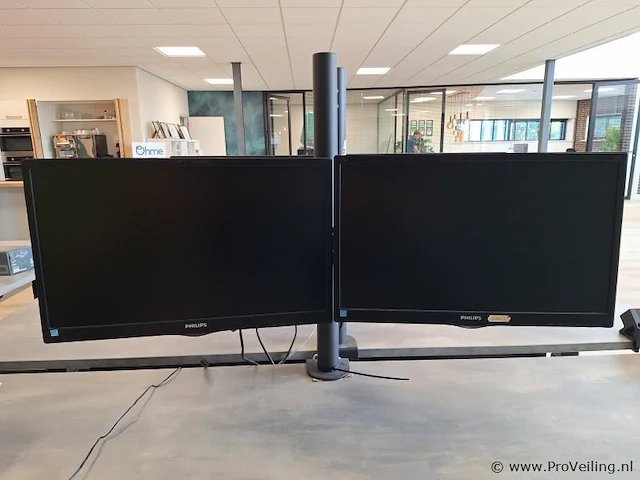 Philips 22" monitor - 2 stuks - met uitschuifbare bureau standaard - afbeelding 1 van  7