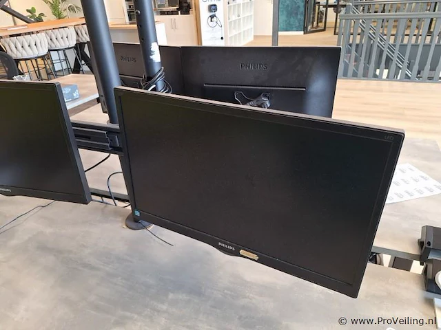 Philips 22" monitor - 2 stuks - met uitschuifbare bureau standaard - afbeelding 7 van  7