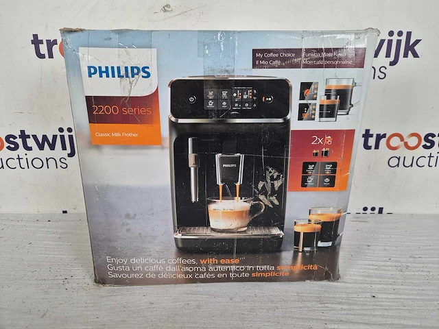 Philips 2200 series ep2220/10 - espressomachine - 2 soorten koffie + heet water - zwart / matzwart - + aquaclean filter - afbeelding 2 van  2