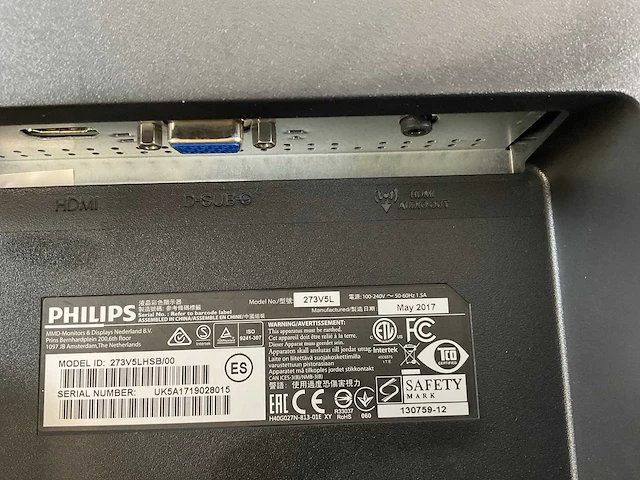 Philips (273v5l) 27”, 1920x1080 (fhd) lcd monitor - afbeelding 6 van  6