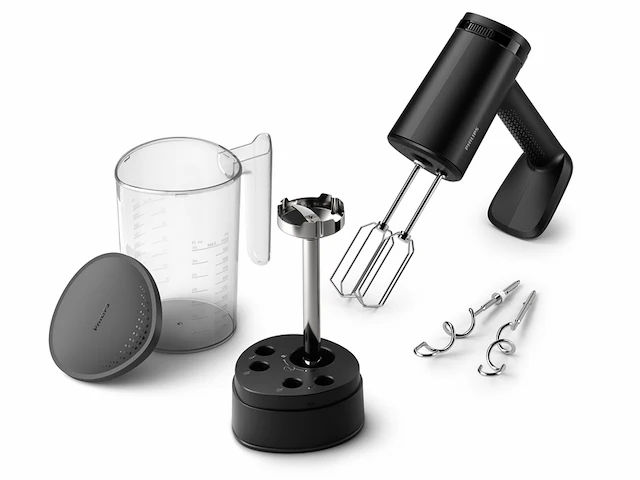 Philips 5000 series hr3781/10 handmixer 500w zwart - afbeelding 1 van  2