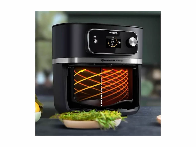 Philips airfryer combi xxl connected 7000 serie hd9880/90 heteluchtfriteuse zwart - afbeelding 2 van  5