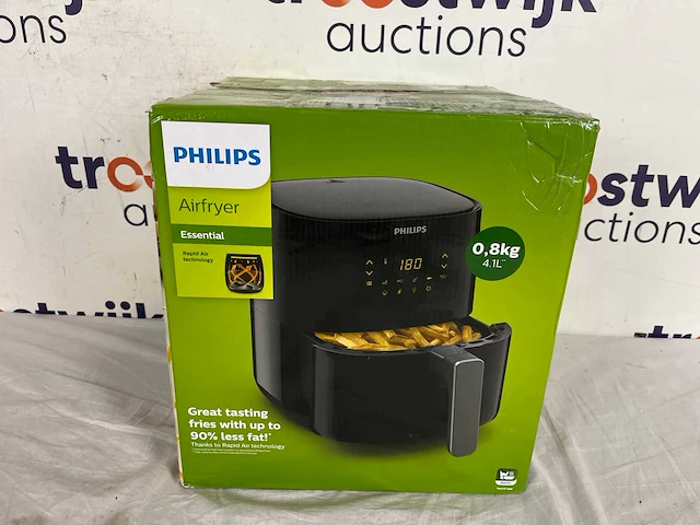 Philips airfryer essential 3000 series - hd9252/70 - 4 liter (l)- hetelucht friteuse - digitaal display - warmhoudfunctie - afbeelding 2 van  2