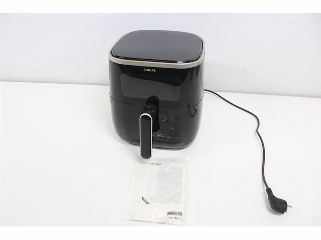 Philips airfryer xl hd9257/80 met venster zwart - afbeelding 2 van  3