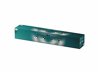 Philips conduit spot - plafondspot met vier lichtpunten - zwart met goud design - gu10 led fitting - afbeelding 3 van  3