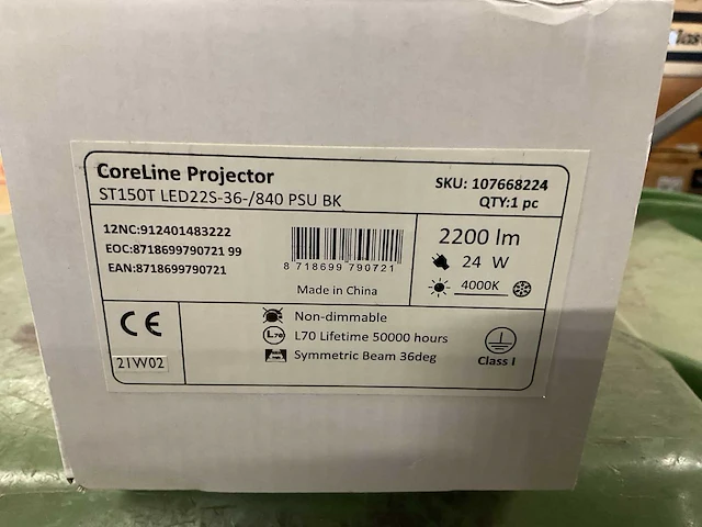 Philips coreline projector st150t led22s-36-/840 psu bk led spot (15x) - afbeelding 2 van  2