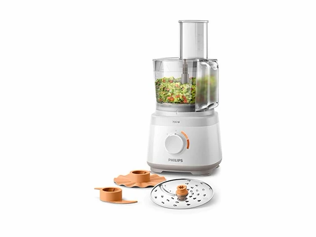 Philips daily collection compacte keukenmachine, 700 w, met 16 functies wit - afbeelding 1 van  6