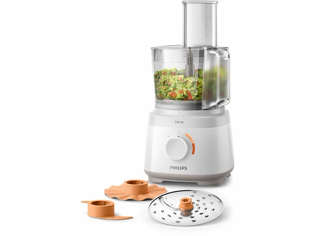 Philips daily collection compacte keukenmachine, 700 w, met 16 functies wit - afbeelding 3 van  6