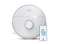 Philips homerun 2000-serie: 2-in-1 robotstofzuiger en -dweil lasernavigatie tapijtboost app-bestuurd arctisch wit - afbeelding 1 van  6