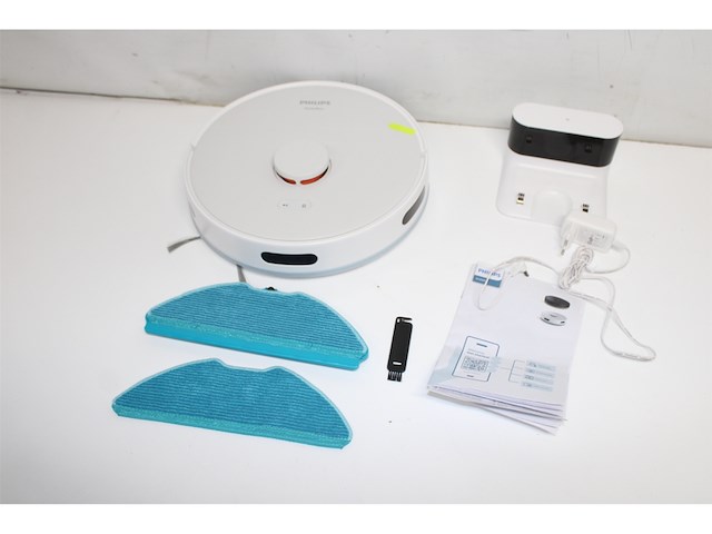 Philips homerun 2000serie 2 in 1 robotstofzuiger en dweil met 2700 pa zuigkracht & 130 min looptijd lasernavigatie arctisch wit - afbeelding 5 van  6