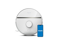 Philips homerun 3000serie robotstofzuiger met dweilfunctie ultrasterke zuigkracht intelligente lasernavigatie voor tapijten en dierenharen wit - afbeelding 1 van  5