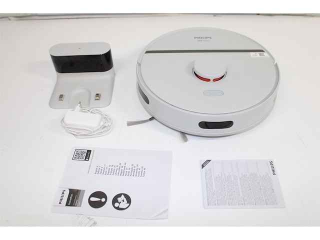 Philips homerun 3000serie robotstofzuiger met dweilfunctie ultrasterke zuigkracht intelligente lasernavigatie voor tapijten en dierenharen wit - afbeelding 5 van  5