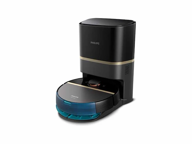 Philips homerun aqua 7000 series xu7100/01 - robotstofzuiger met dweilfunctie - incl. laadstation - zwart / goud - afbeelding 1 van  4