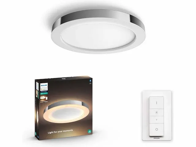 Philips hue adore badkamerverlichting - white ambiance - chrome plafondlamp - afbeelding 3 van  4