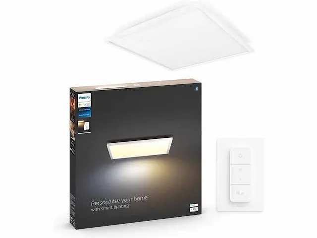 Philips hue aurelle - white ambiance - vierkant - white plafondlamp - afbeelding 1 van  3