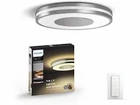 Philips hue being - white ambiance - alu - met dimmer plafondlamp - afbeelding 1 van  2