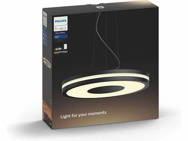 Philips hue being - white ambiance - zwart - met dimmer plafondlamp - afbeelding 3 van  4