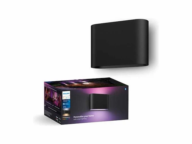 Philips hue dymera muurlamp - wit en gekleurd licht - zwart - afbeelding 1 van  2