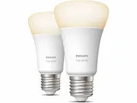 Philips hue e27 duo pack white 9w lichtbron (2x) - afbeelding 1 van  2