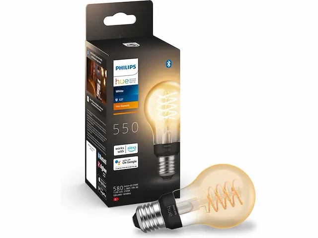 Philips hue filament a60 lamp 1pck lichtbron (3x) - afbeelding 1 van  2