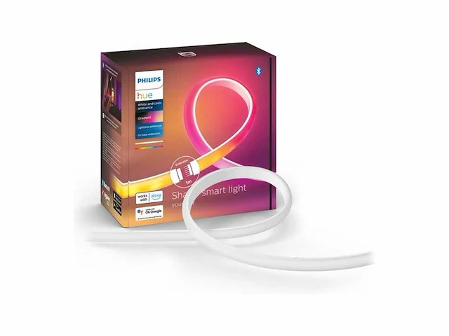 Philips hue gradient lightstrip 1 meter uitbreiding - white and color ambiance - bluetooth - afbeelding 1 van  2
