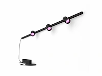 Philips hue perifo railverlichting muur wit en gekleurd licht 3-spots zwart - afbeelding 1 van  4