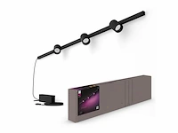 Philips hue perifo railverlichting muur wit en gekleurd licht 3-spots zwart - afbeelding 3 van  4
