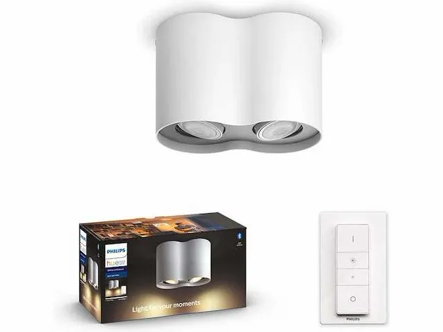 Philips hue pillar opbouwspot - white ambiance (met dimmer) spot - afbeelding 1 van  2