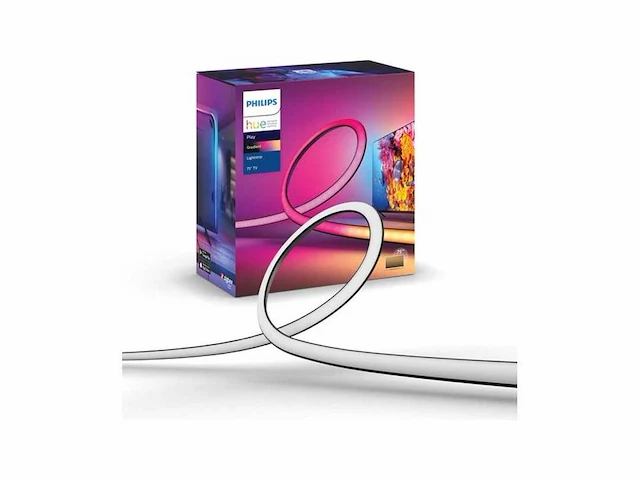 Philips hue play gradient lightstrip 75 inch - televisie - zwart - 20w - incl. voeding en steunen - afbeelding 1 van  2