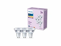 Philips led spot 50 w gu10 warmwit licht 3 stuks - afbeelding 2 van  5