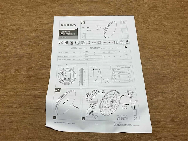 Philips ledinaire wandlamp led 12w (27x) - afbeelding 7 van  8