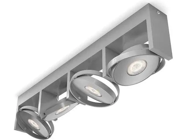 Philips particon opbouwspot - 4lichts - alu plafondlamp - afbeelding 1 van  2