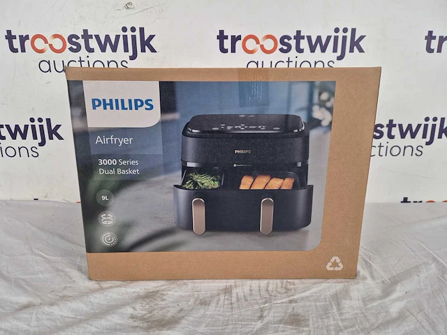 Philips rapid air serie 3000 na352/00 - airfryer - dubbele mand - 9 liter - afbeelding 2 van  2