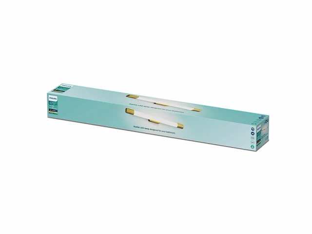 Philips rover spiegelverlichting spatwaterdicht ip44 10w badkamerlamp messingkleurig - afbeelding 2 van  3