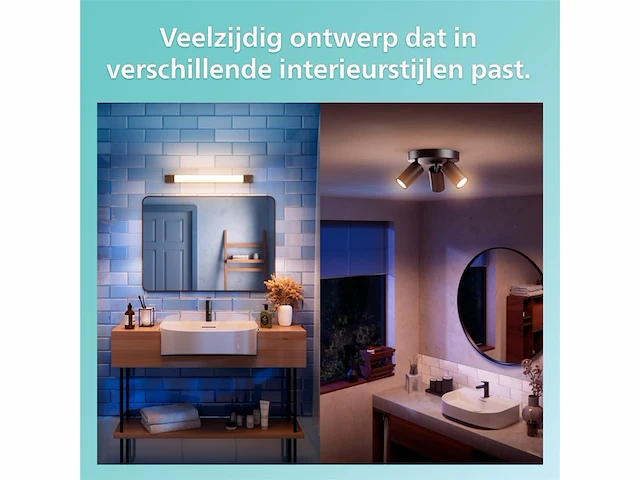 Philips rover spiegelverlichting spatwaterdicht ip44 10w zwart - afbeelding 3 van  5